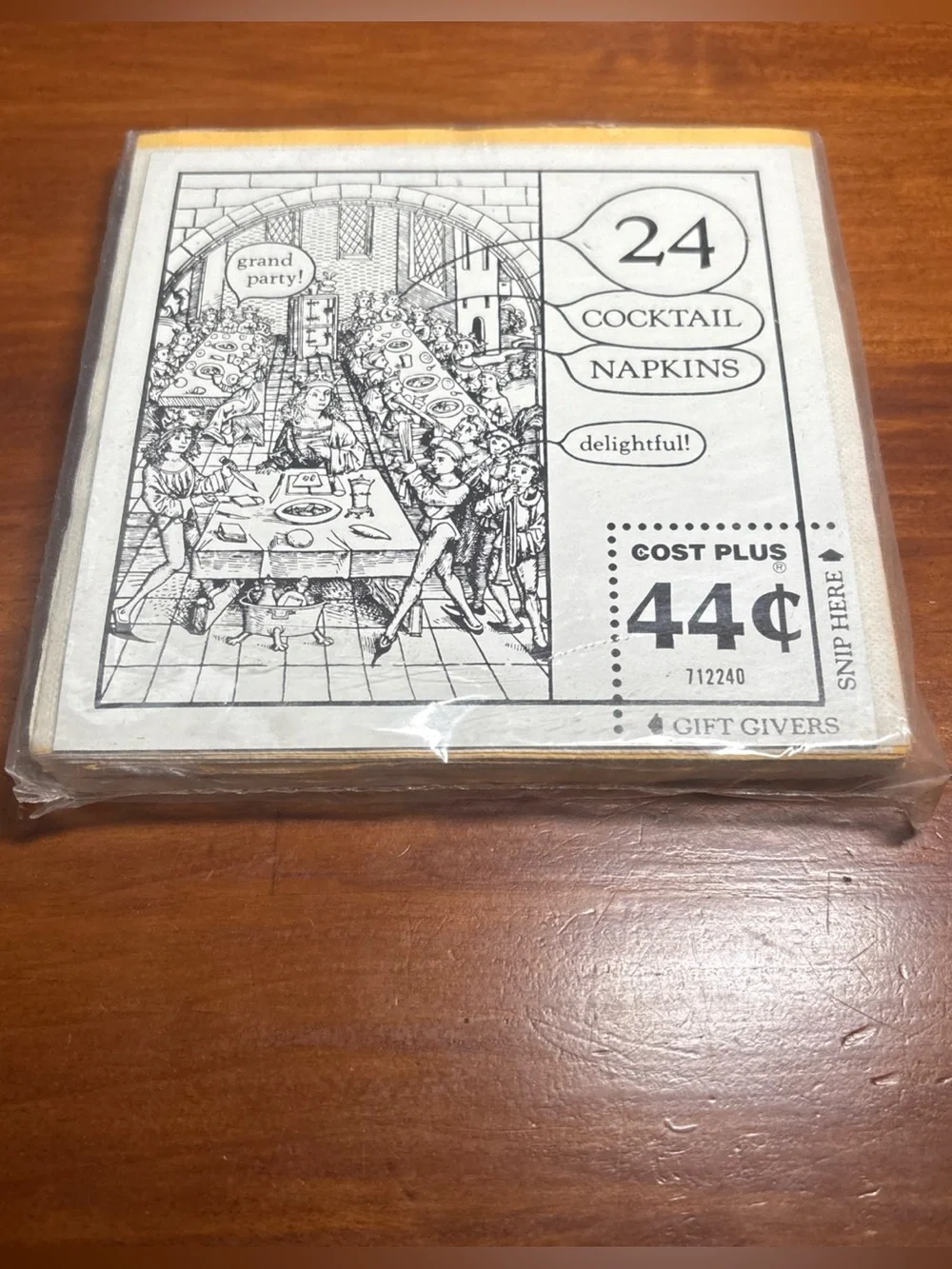 Vintage 1960s San Francisco Cable Car Municipal Railway Cocktail Napkins 24